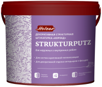 Акриловая декоративная штукатурка «Короед» Holzer STRUKTURPUTZ R 15